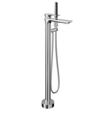 BARiL B45-1100-00-CC-175 Sens B45 Chrome Floor-Mounted Tub Filler with Hand Shower