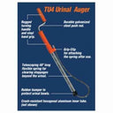General Pipe Cleaners Teletube® Urinal Auger™ TU4 Telescoping