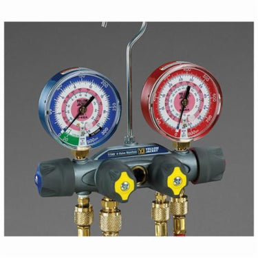 Yellow Jacket® Titan™ Plus II™ 49967 4-Valve Test and Charging Manifold with Sight Glass
