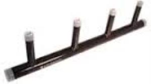 Everflow 1-1/2 x 3/4in 4 Zone Hydronic Steel Header with 6in Center