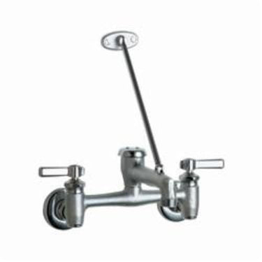 Chicago Faucet® 897-RCF Hot and Cold Water Sink Faucet, Wall Mount