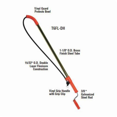 General Pipe Cleaners Teletube® T6FL-DH Down Head Heavy Duty Closet Auger