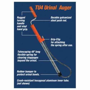 General Pipe Cleaners Teletube® Urinal Auger™ TU4 Telescoping