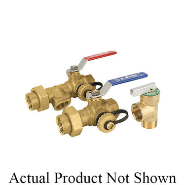 Jomar Valve® 810-504G 3-Way Hot/Cold Ball Valve With Handle, 3/4 in