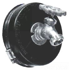 Mission Band-Seal 0706515 End Cap With Hose Bibb, 6 in, Cast Iron/Plastic