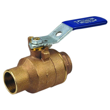 NIBCO® 1-1/2inch S585-70 Sweat Full Port 2-Piece 600Cwp Bronze Ball Valve