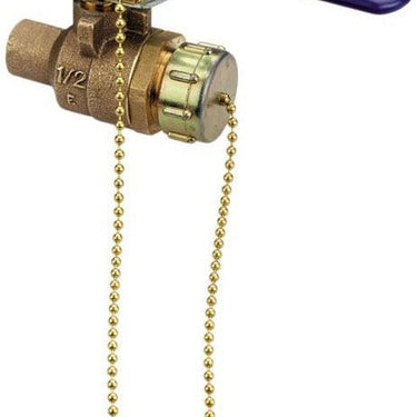 Nibco S58570HC 3/4inch Solder Ball Valve with Hose Cap, 2 pieces, Bronze