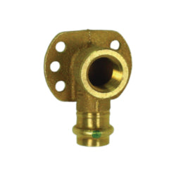 79195 Propress Zero Lead 3/4Inch Bronze 90deg Drop Elbow With Wall Plate PxF Npt - 3/4 X 3/4Inch