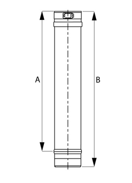 DuraVent FSVL1203 Single Wall Special Gas Vent Pipe, Stainless Steel, 3 in Dia x 12 in L