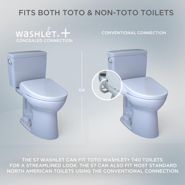 Toto® WASHLET® S7A SW4736AT40#01 Contemporary Elongated Bidet Seat