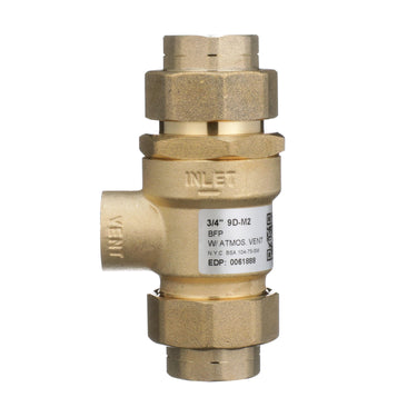WATTS® 0061888 9D Series Backflow Preventer, 3/4 in