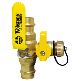 Webstone Pro-Connect Press® Clean Brass® Ball Drain® H-80613W Pro-Pal® 8061W Ball Valve