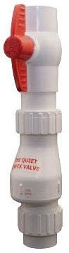 Zoeller 30-0049 Quiet Check Valve, 2in PVC Union Ball Valve Socket