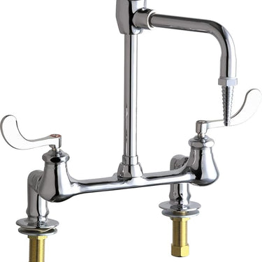 Chicago Faucets 947-317CP Laboratory Sink Faucet with Wristblade Handles, Chrome - Discontinued