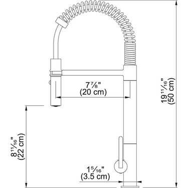 Franke FF5380 Professional Pull-Down Kitchen Faucet, Satin Nickel - Discontinued